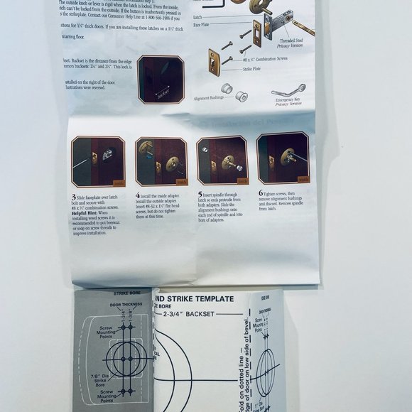 Baldwin Polished Chrome Complete Privacy Knob Latch Set Made In USA Original Box - Picture 7 of 8